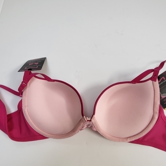 Maidenform 36B Love The Lift Plunging Push-up Bra - #9900 - Hot Pink - NWT - Picture 11 of 12